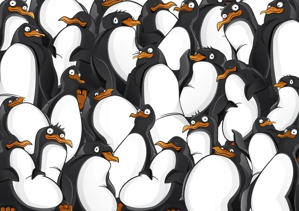 Wzór pingwiny — Wektor stockowy