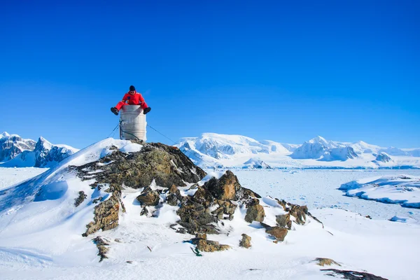 남극의 남자. — 스톡 사진