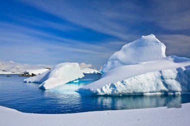 Icebergs in Antarctica clipart