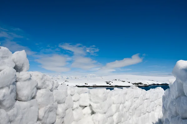 Estrada de neve — Fotografia de Stock