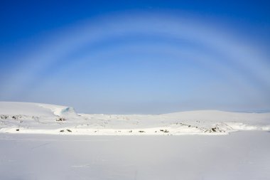 Rainbow in Antarctica clipart