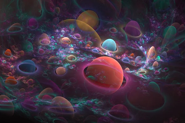 Arrière-plan de multicolores pleines sphères — Photo