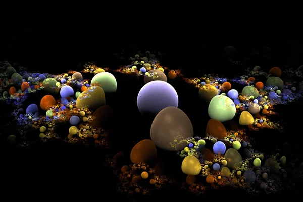 Achtergrond van multi-gekleurde volledig-bollen — Stockfoto
