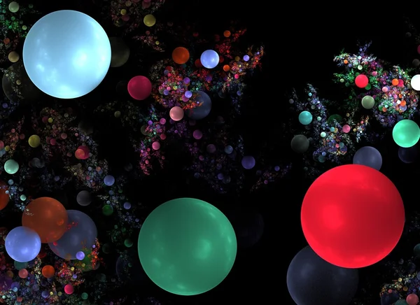 Фон из разноцветных полных сфер — стоковое фото