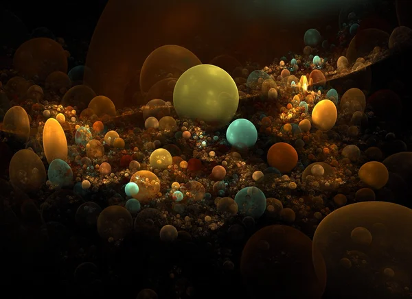 Arrière-plan de multicolores pleines sphères — Photo