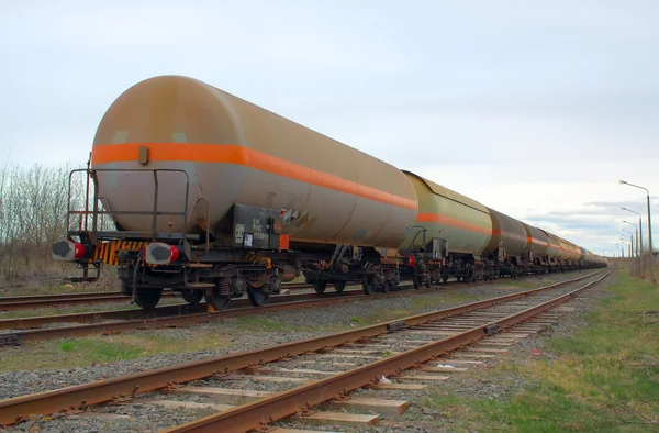 Olja och bränsle transport på järnväg — Stockfoto