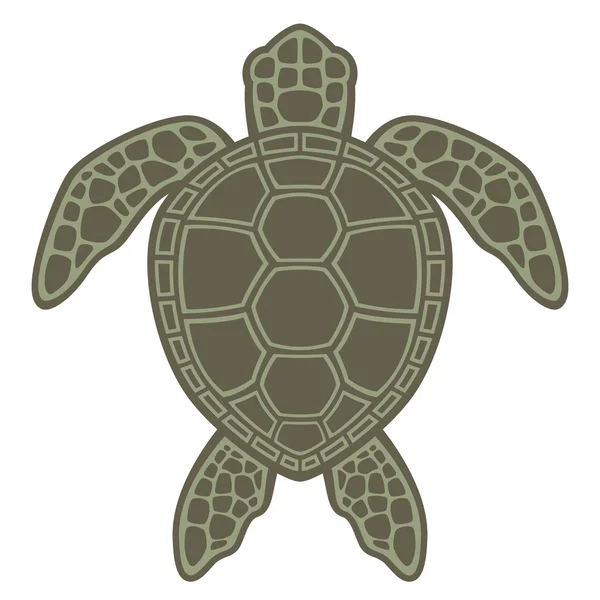 Πράσινη θαλάσσια χελώνα Διάνυσμα Αρχείου