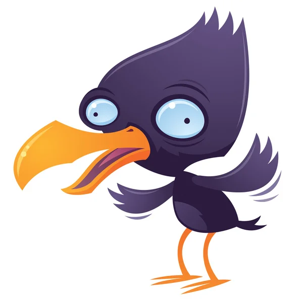 Pájaro extravagante gritando — Vector de stock
