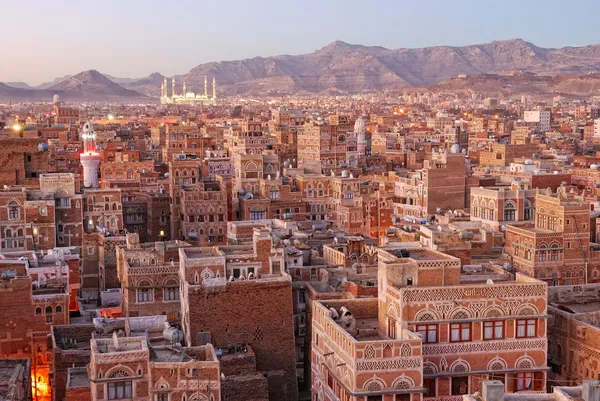 Blick am Morgen auf Sanaa — Stockfoto