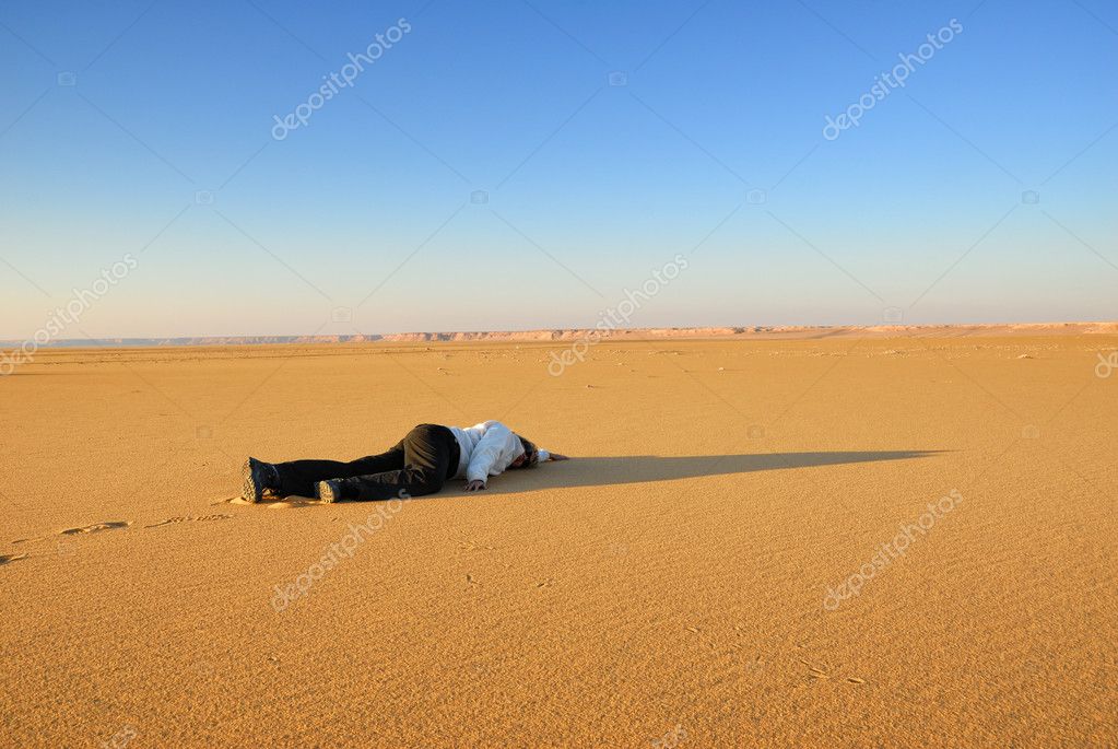 Human body in the desert — Stock Photo © znm666 5487386