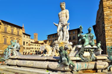The fountain of Neptune, Florence clipart