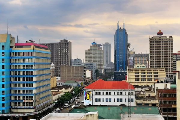 Nairobi, centrala affärsdistrikt och skyline — Stockfoto