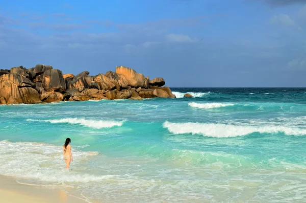 Spiagge tropicali sulle isole Seychelles — Foto Stock