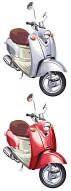 Vintage scooter clipart