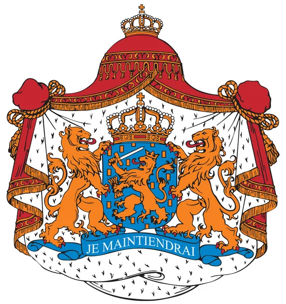 オランダの国章státní znak Nizozemska — Stockový vektor