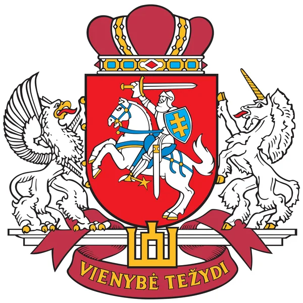 Escudo de Lituania — Vector de stock