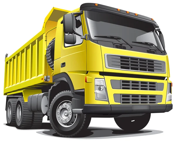 노란 대형 트럭 — 스톡 벡터