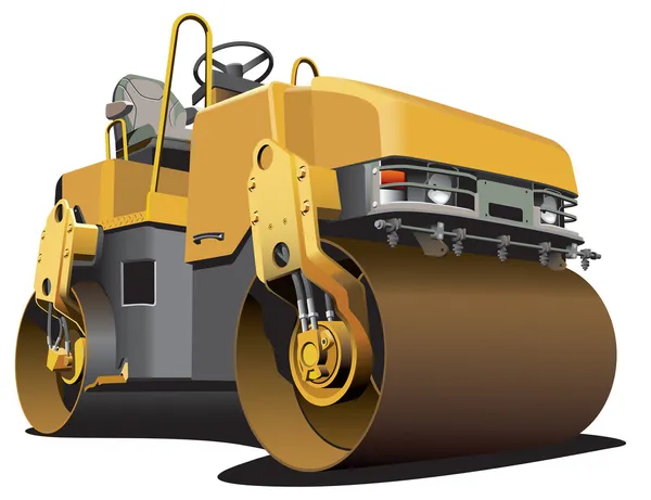 Small road roller — Stock Vector