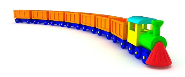 Coda treno arancione — Foto Stock