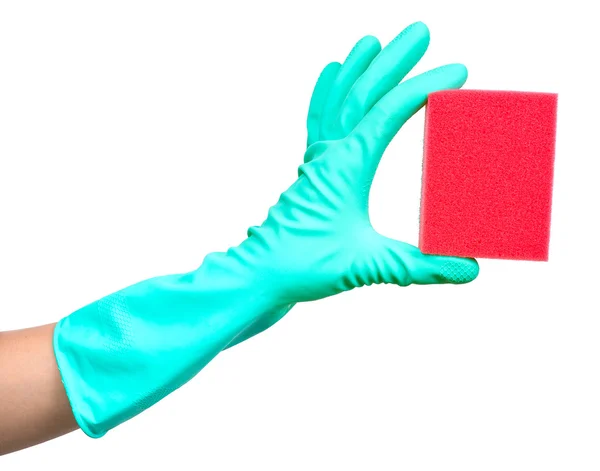 Защитные перчатки и губки — стоковое фото