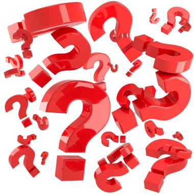 Red questions clipart