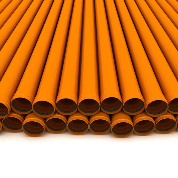 Two rows of tubes — Stock Photo, Image