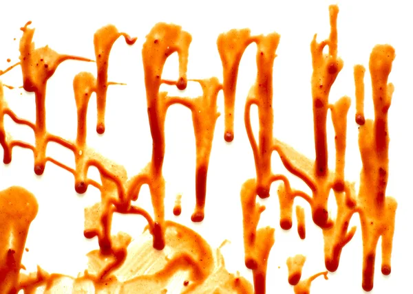 Plamami ketchupu — Zdjęcie stockowe