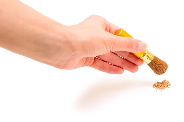 stock image Hand with make-up brush