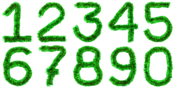 Zelené číslice — Stock fotografie