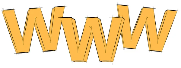 Слово WWWW — стоковое фото