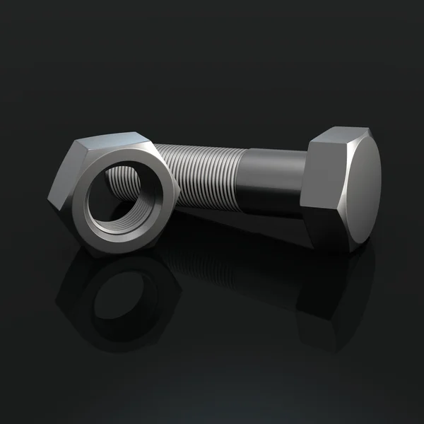 Screw nut and bolt — Stock Photo, Image