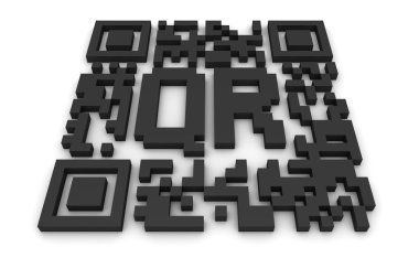 QR-code with letters clipart