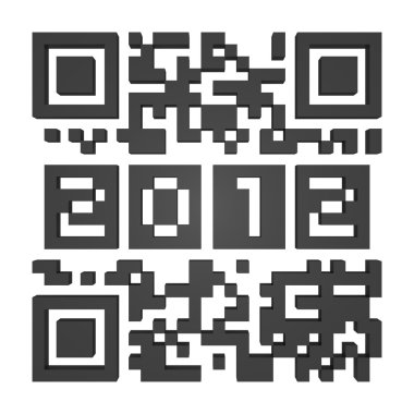 QR-code 2012 clipart