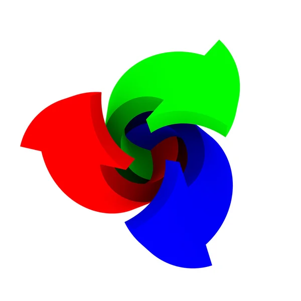 RGB twirl — Stockfoto