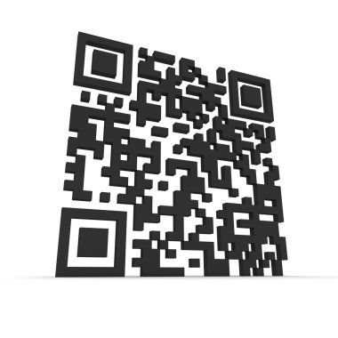 Big 3D QR-code clipart