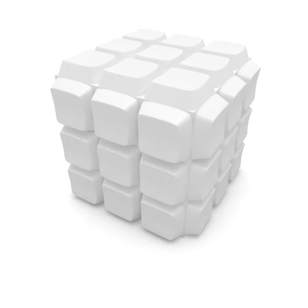 Кнопки на кубе — стоковое фото
