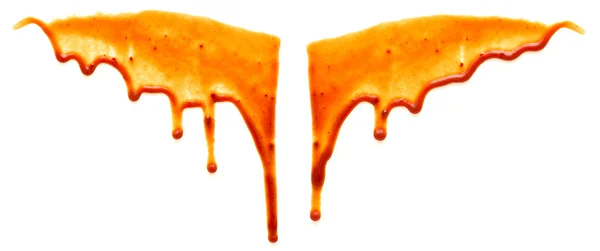 Krople ketchupu — Zdjęcie stockowe
