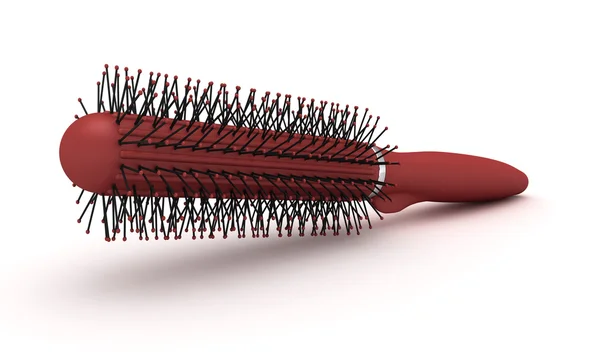 Red hairbrush — Stock Photo, Image