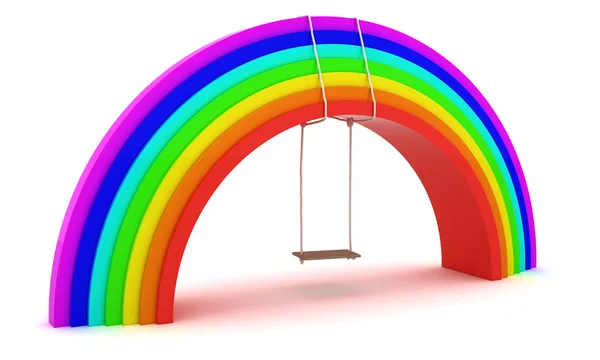 Rainbow swing — Stock Photo, Image