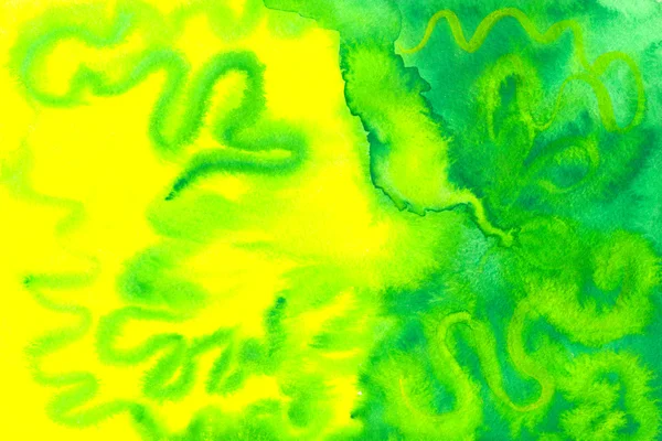 Sarı ve yeşil aquarelle — Stok fotoğraf