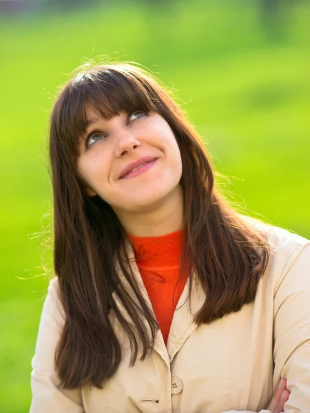 Portrait of dreaming woman — Stock Photo, Image