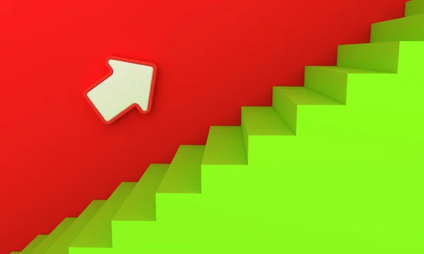 Зеленая лестница — стоковое фото