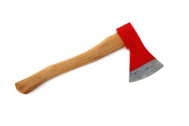 Red axe isolated clipart