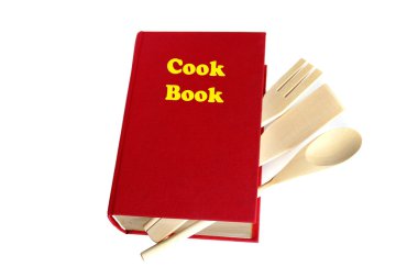 Red cook book isolated clipart