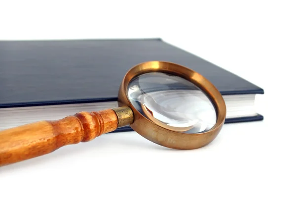 Old style magnifying glass isolated — Stock Photo, Image