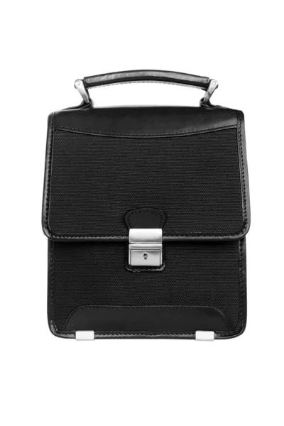 Черный портфель изолирован — стоковое фото
