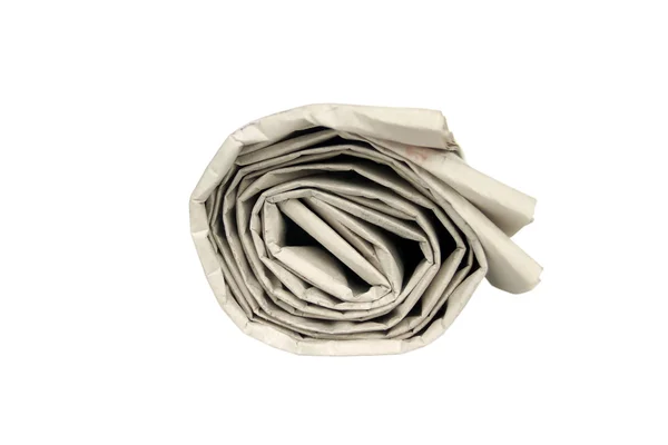 Rolled newspaper isolated — Stock Photo, Image