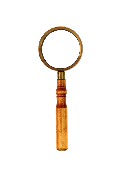 Old style magnifying glass isolated — Stock Photo, Image
