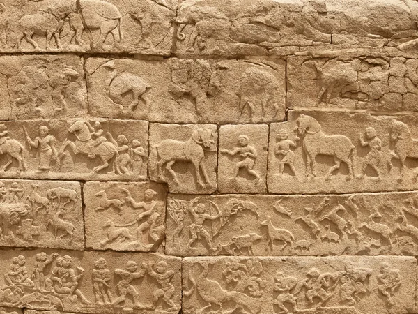象形文字墙背景 — 图库照片