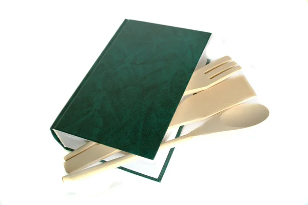 Libro di cucina verde — Foto Stock